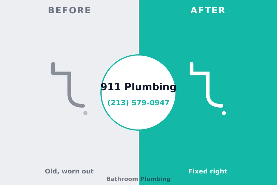 Before and after: plumbing repair Trail Creek, IN